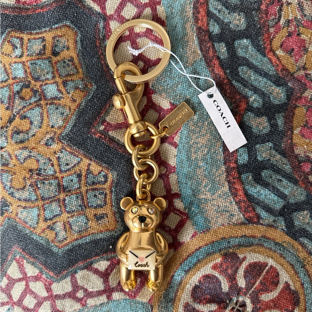 Coach Gold Bear Keychain